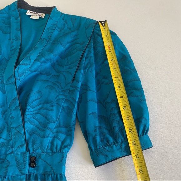 Vintage Floral Short Sleeve Wrap Dress Robbie Bee - Picture 6 of 12